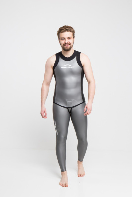 Гидрокостюм Фридайвер Тренировочный 1,5мм голый/ультраспан серый